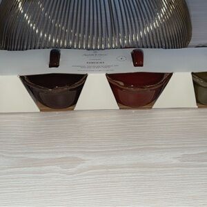 Hearth & Hand Stoneware Ramekins Set in Brown and Red